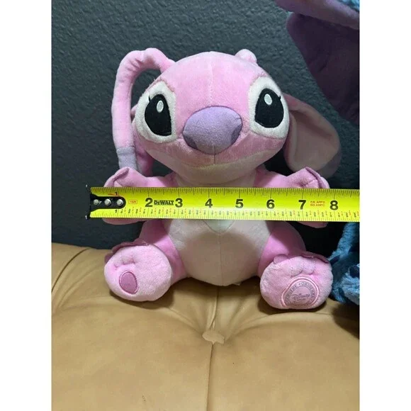 Disney Store Stitch and Angel Plush Set Lilo & Stitch Stuffed Animal Pair 10" - Picture 4 of 16
